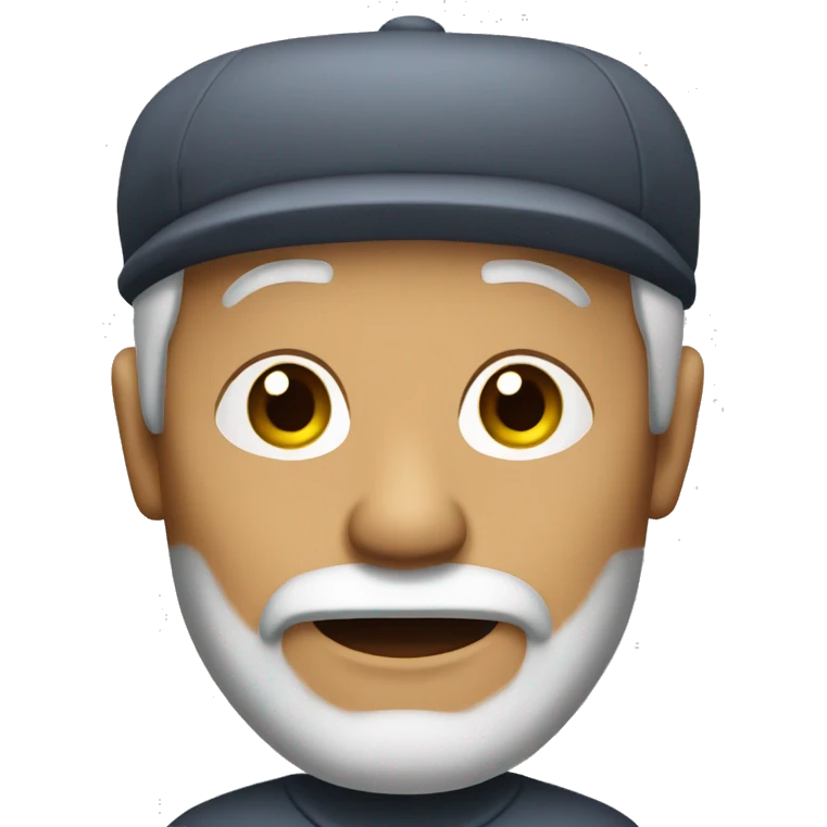 old asian man in a skullcap emoji