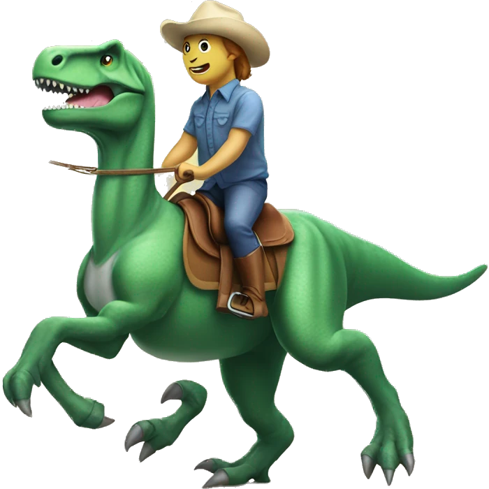 t rex riding a horse emoji