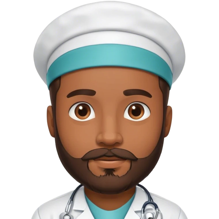 Brown skin male nurse with beard  emoji