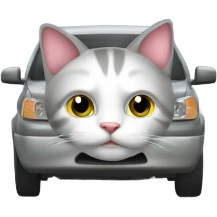 Cat driving a car down the jersey turnpike  emoji