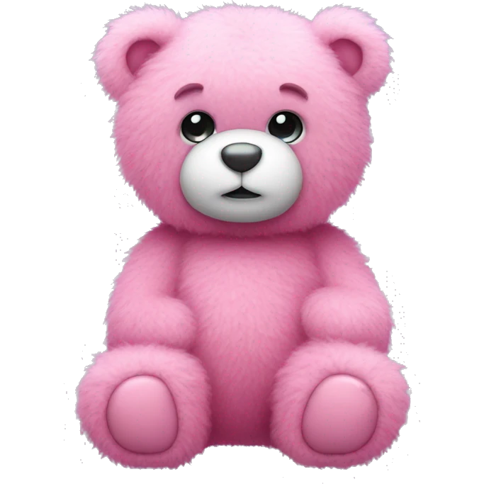 pink fluffy teddybear emoji