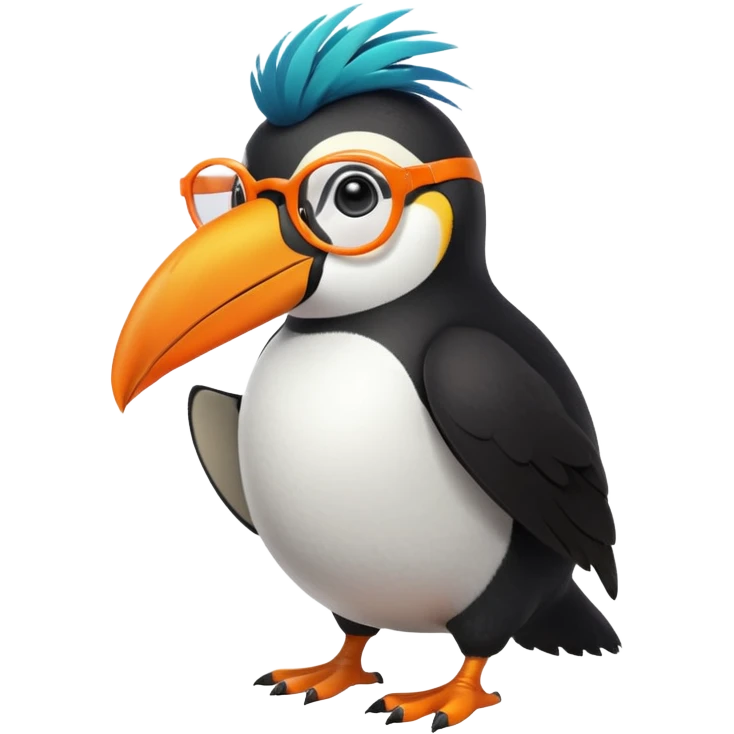 Fluriflura is a bird-like creature, most commonly described as resembling a toucan with circular orange glasses. Although, the translation states it's a penguin in the desert that goes "blah blah blah," so this implies that it's a penguin-toucan hybrid. emoji