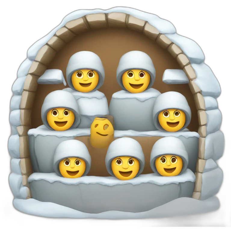 igloo team-work sign emoji