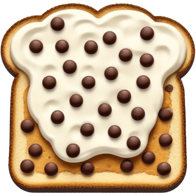 a toast with ricotta and chocolate chips on top emoji
