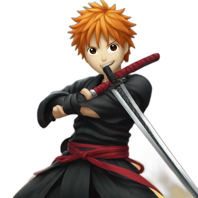 Kurosaki ichigo using his sword emoji