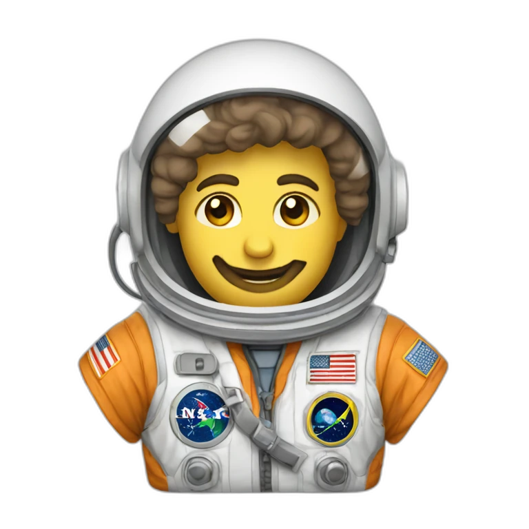 Astronauta con corbata emoji