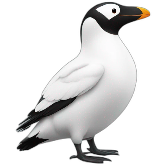Cœur avec des pingouin emoji