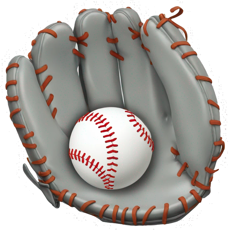 Grey baseball glove emoji