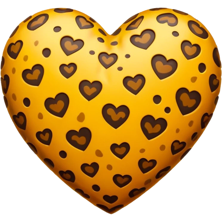 Leopard heart with fat emoji
