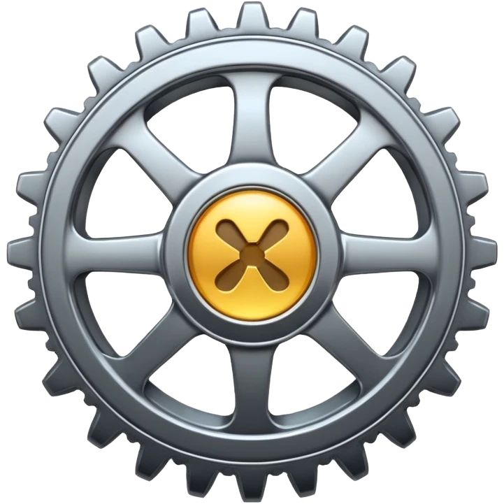 gear with infinity loop inside emoji