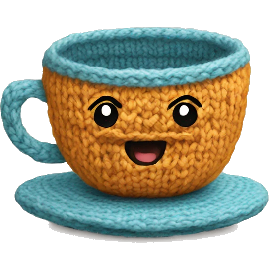 Knitted teacup  emoji