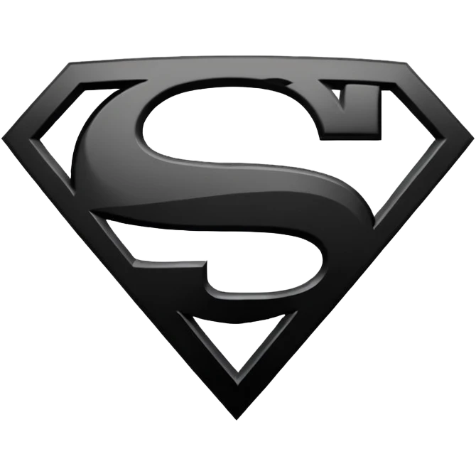 Superman Symbol batman v superman black white emoji