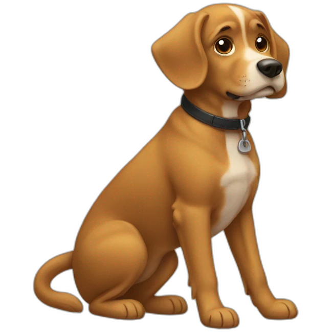 Chat sur un chien emoji