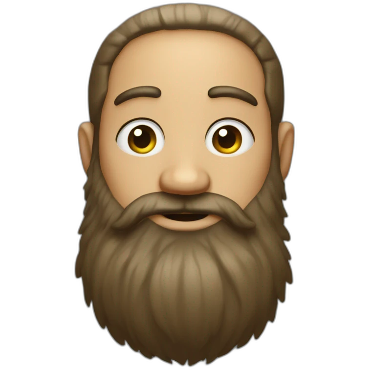 cross eyed big belly long beard emoji