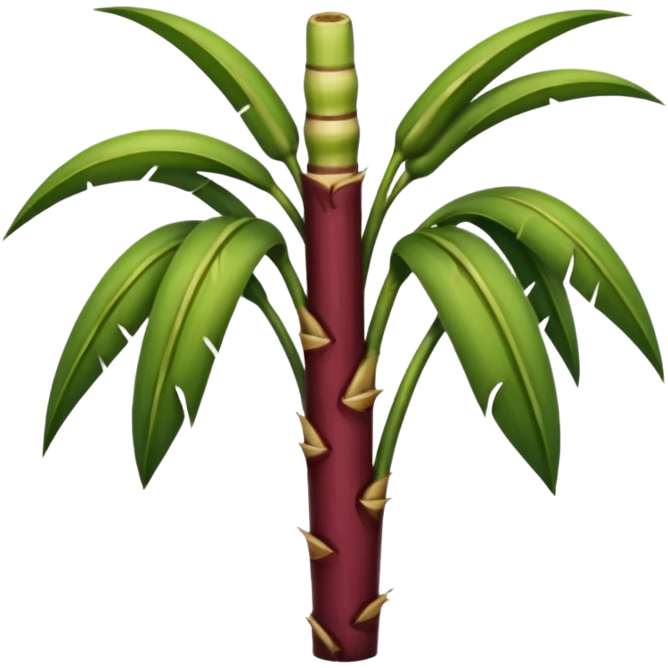 In sugarcane convert the green colour stem part into dark maroon colour emoji
