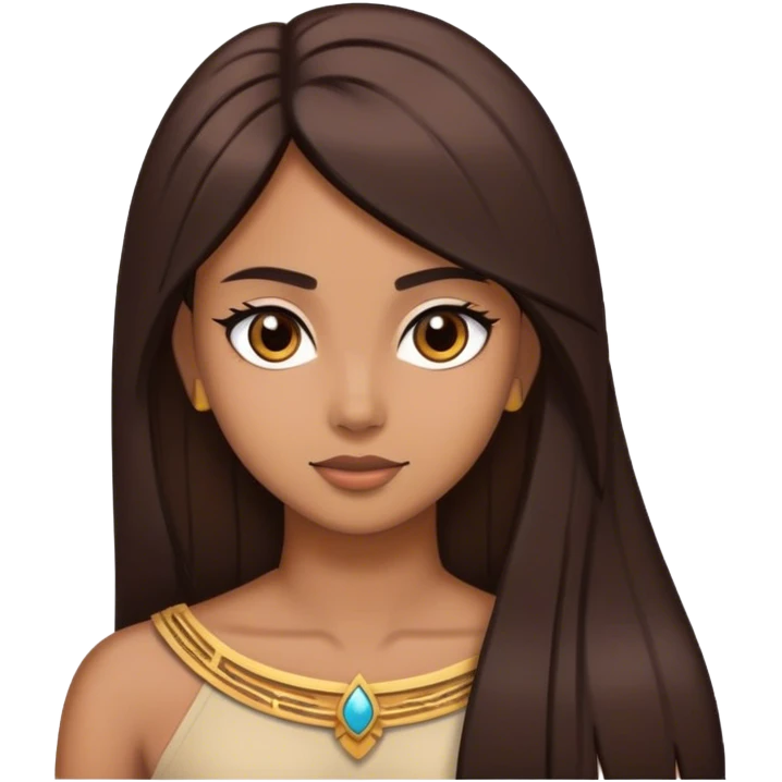Morena do cabelo liso acima do ombro emoji