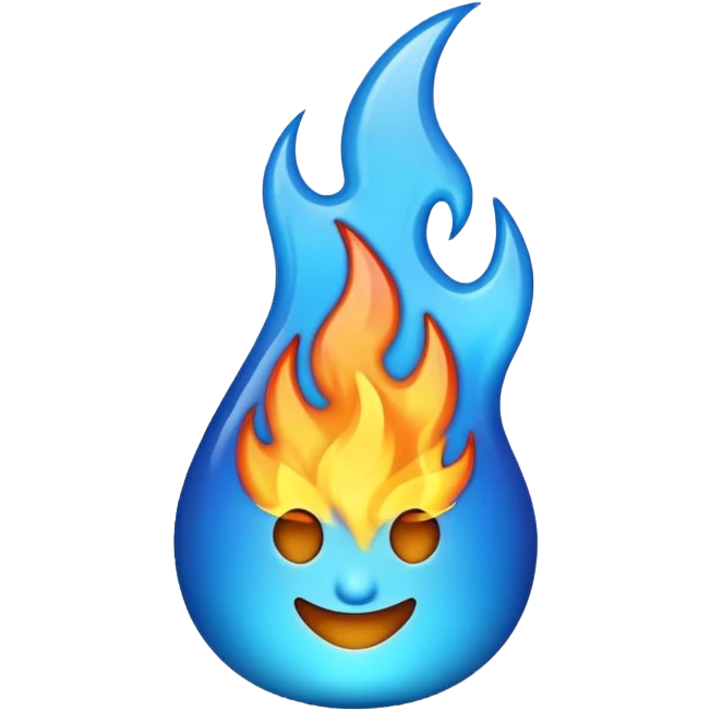iphone blue fire emoji emoji