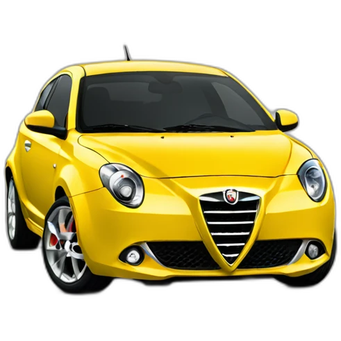 Yellow Alfa Romeo mito front emoji