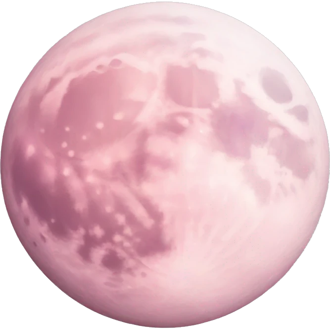 pastel pink moon emoji