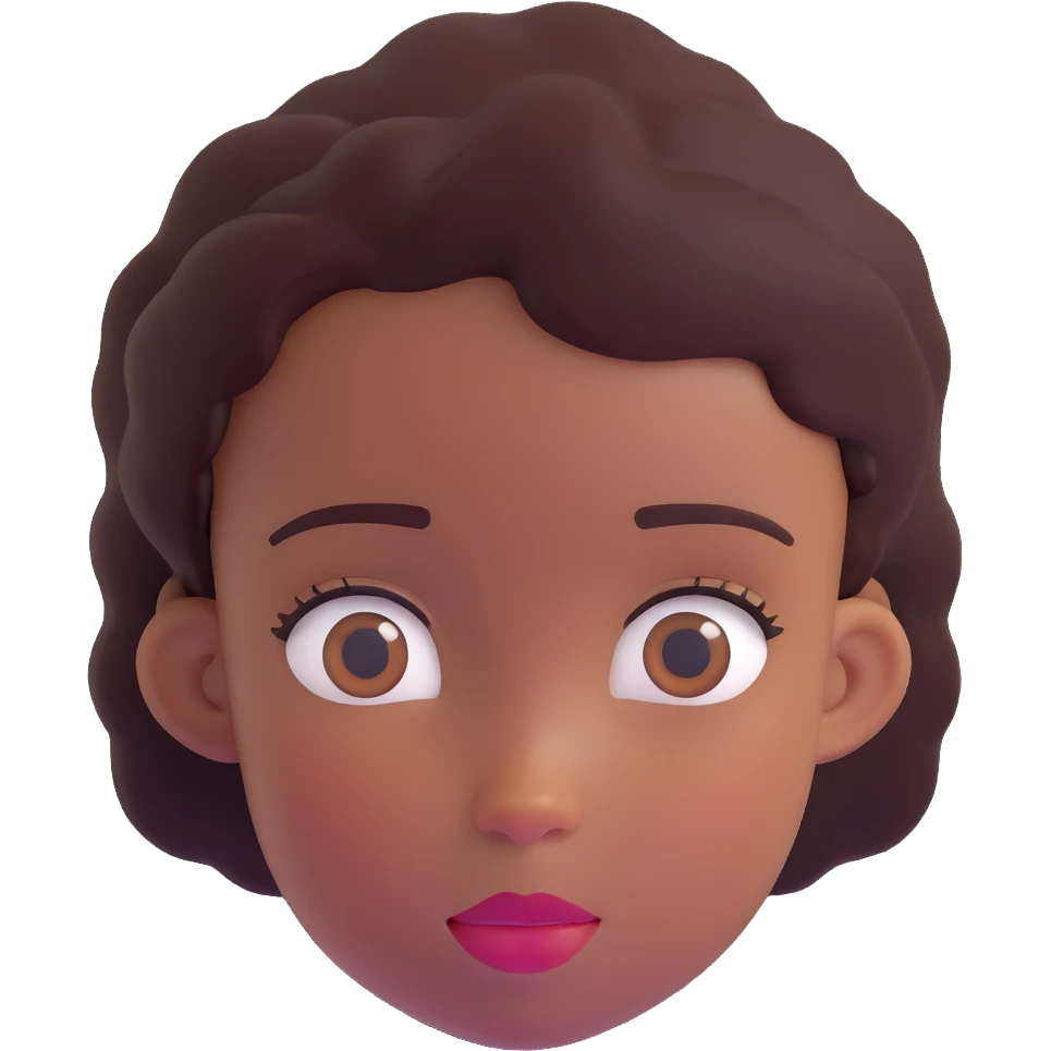 Black girl with expressive features emoji