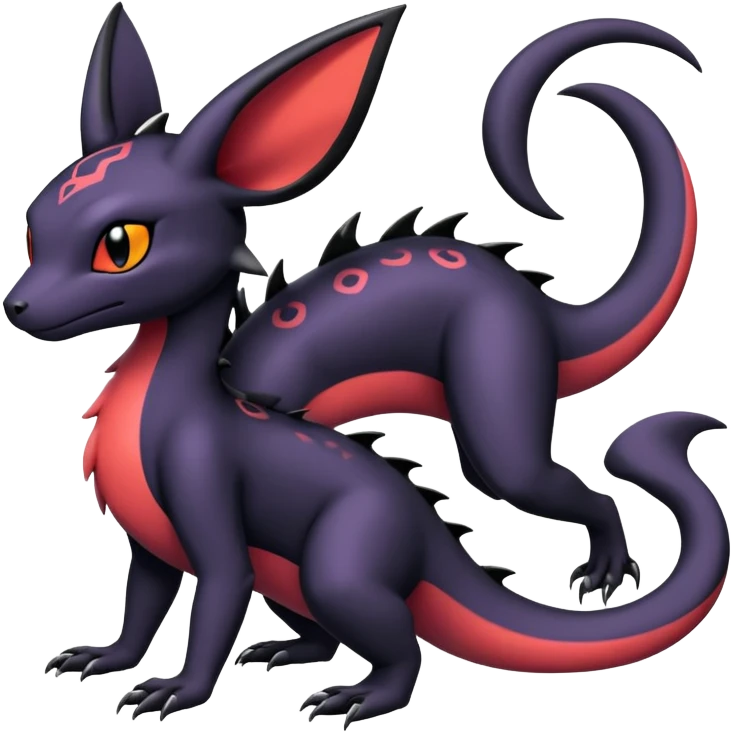 Salandit-Umbreon-Noibat (Full body) emoji