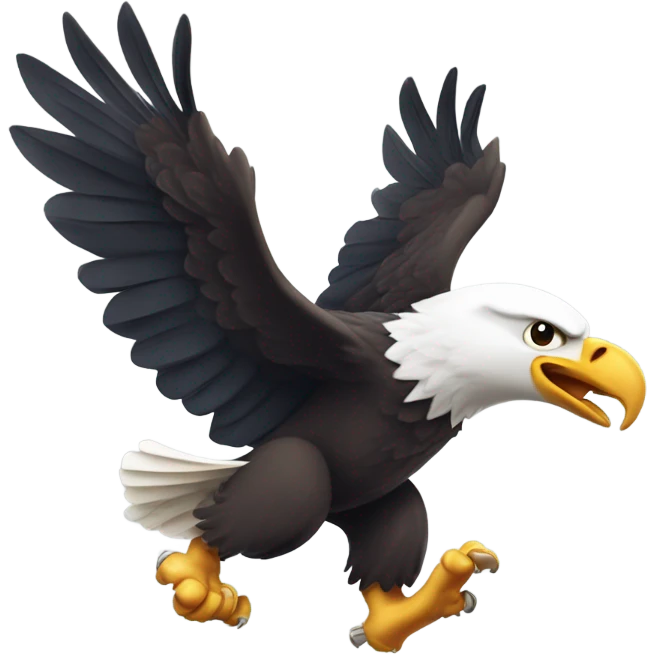 Bald eagle hitting home run emoji