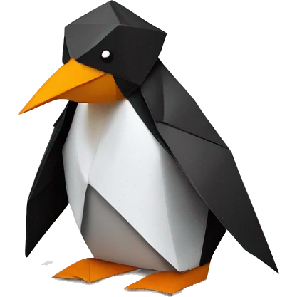 origami penguin emoji
