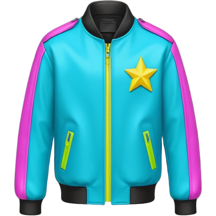neon color Russian underground fashion jacket emoji