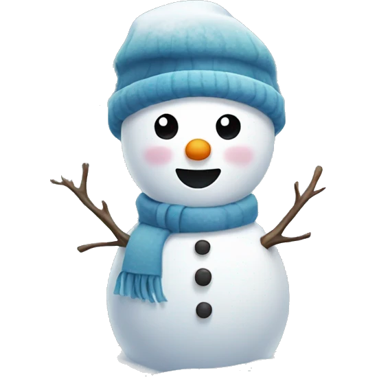 Cute snowman in the Snow  emoji