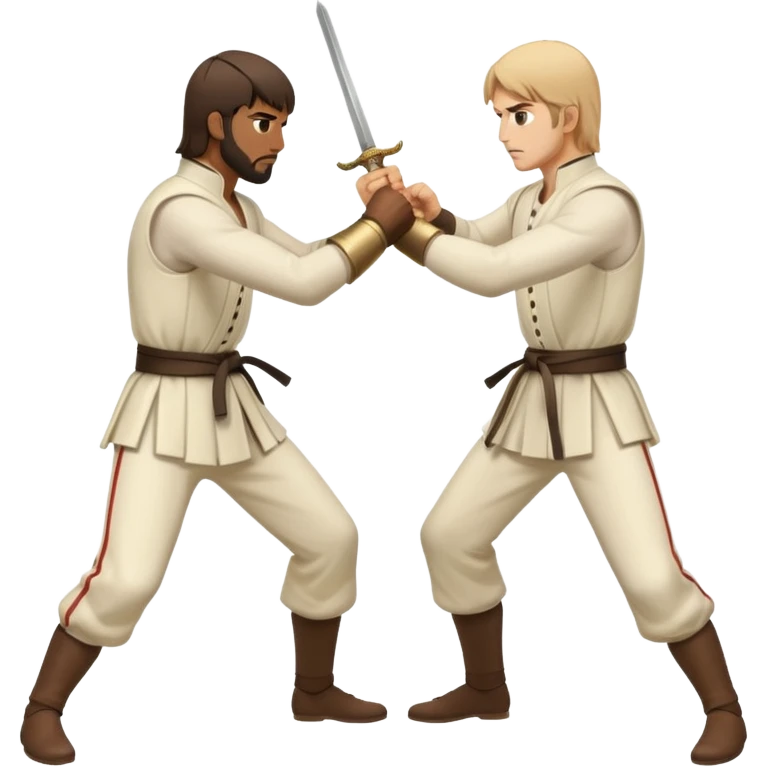 two men fighting a duel with epees emoji