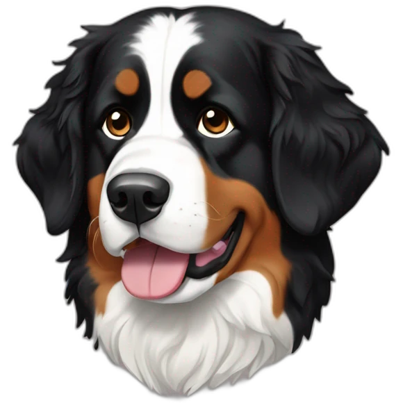 Bernese mountain dog champagne emoji