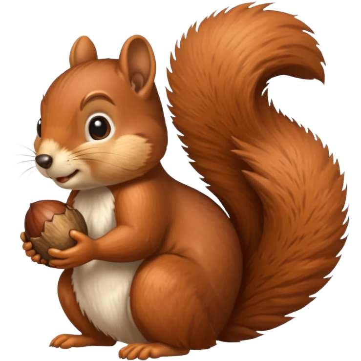 Squirrel hold a big acorn emoji