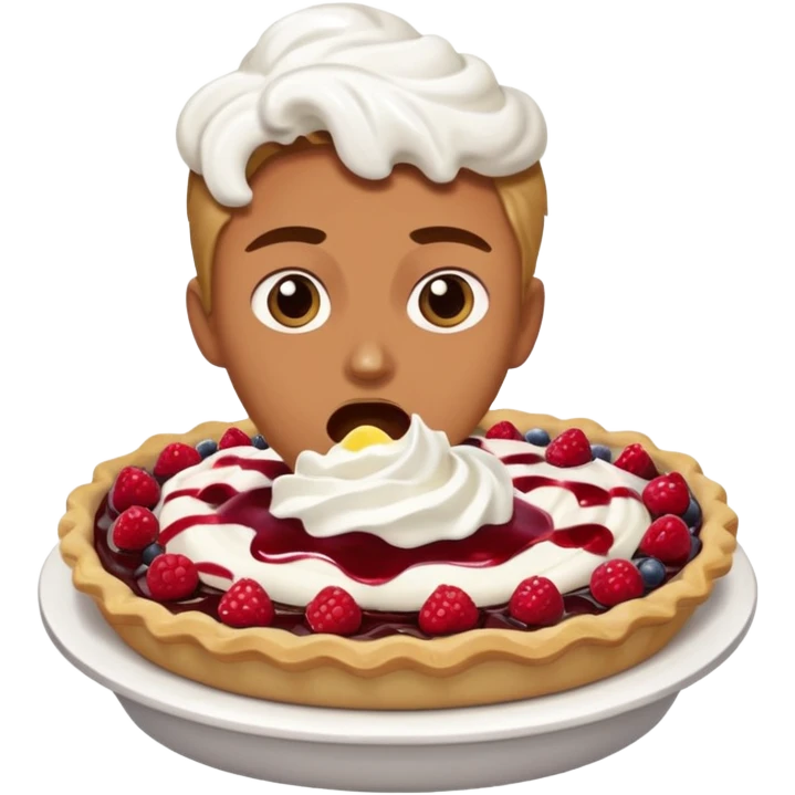 person getting hit in the face with a pie emoji