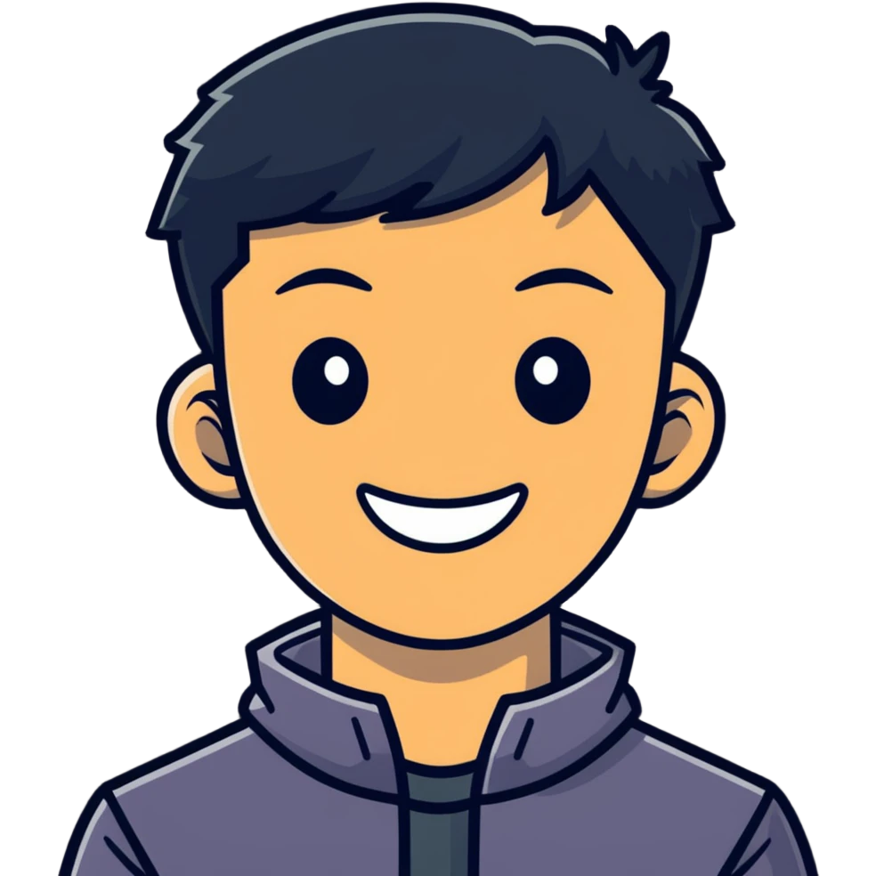 Asian happy good looking male emoji