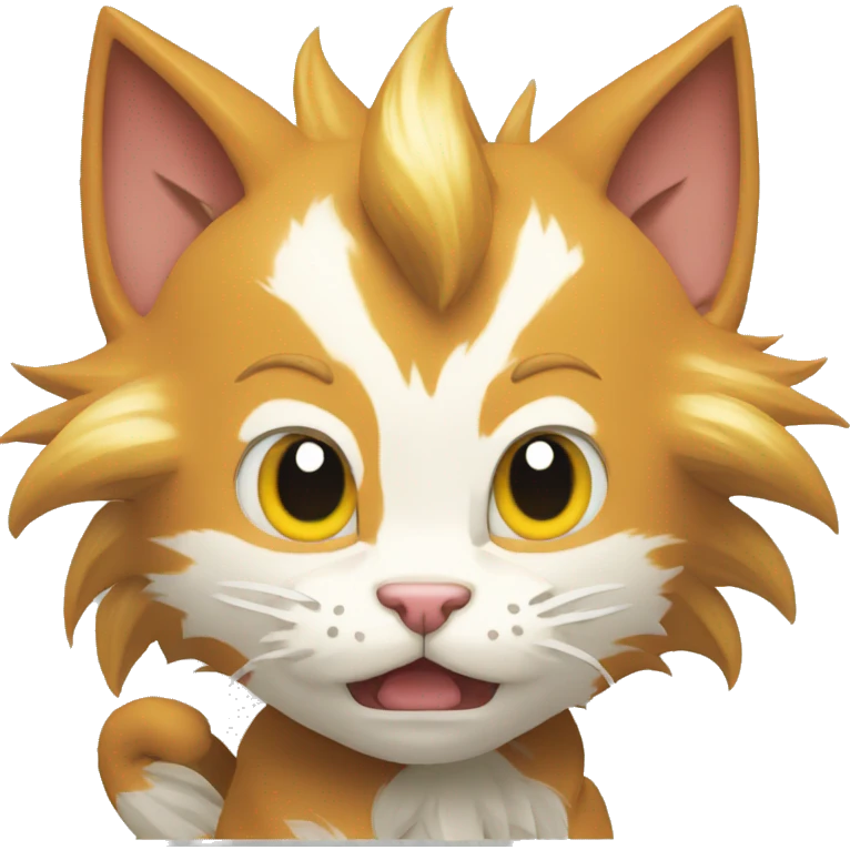 Cat Goku super Saiyan  emoji