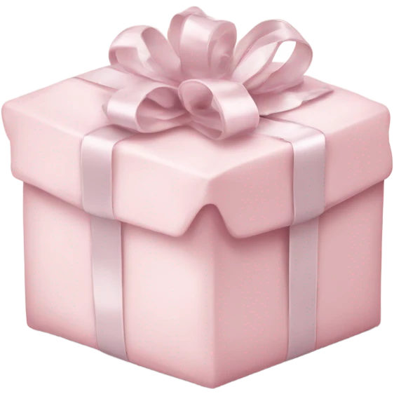 Light pink Christmas gifts under a white Christmas tree  emoji