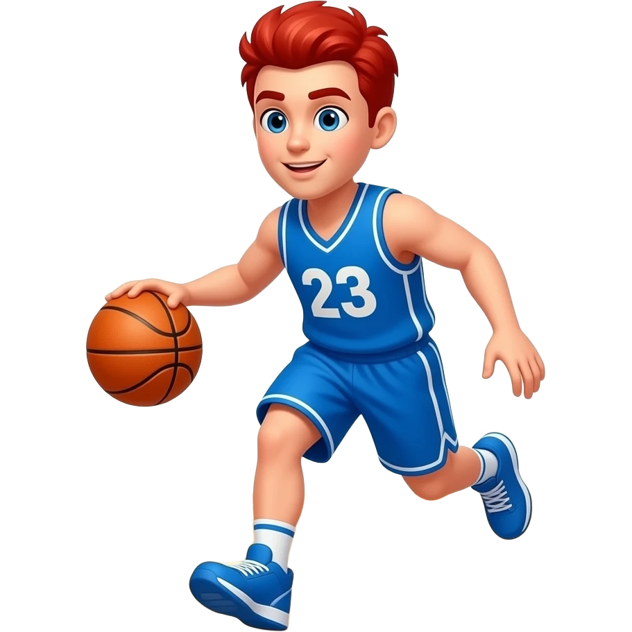 red hair basket ball player emoji