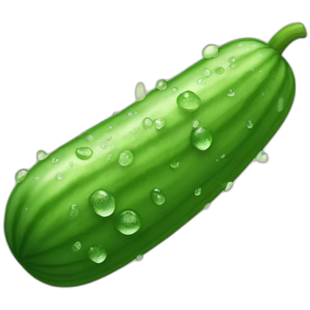 cucumber with sweatdrops emoji
