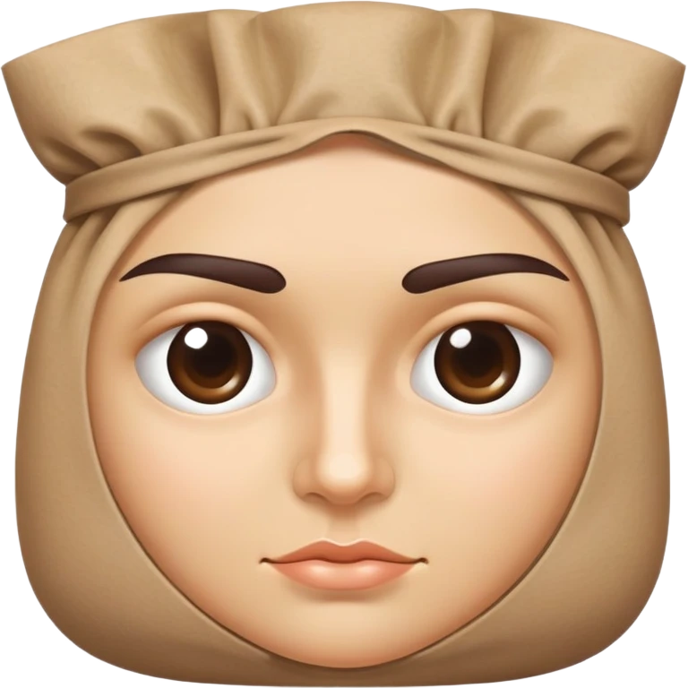 Face with bags under eyes and brows emoji