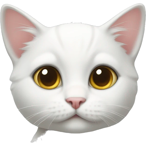 White pokerface kitten emoji