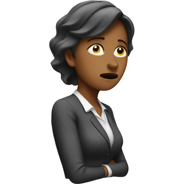 stressed lady emoji