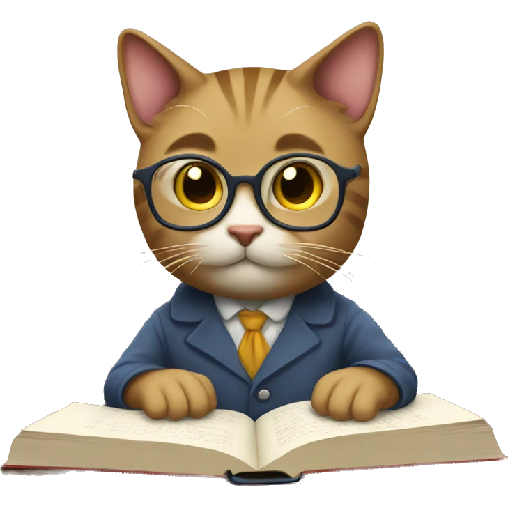studying cat emoji