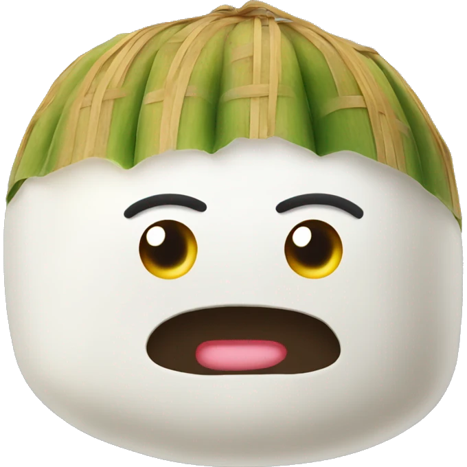 sticky rice with surprising face emoji