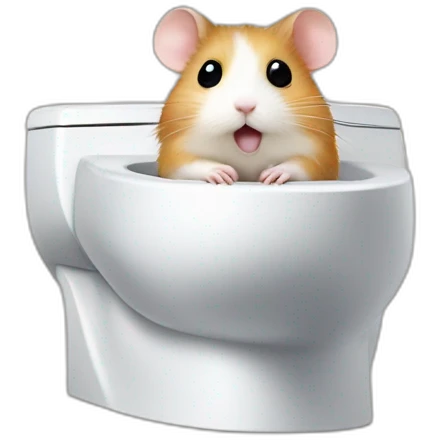 Hamster sur des toilettes emoji