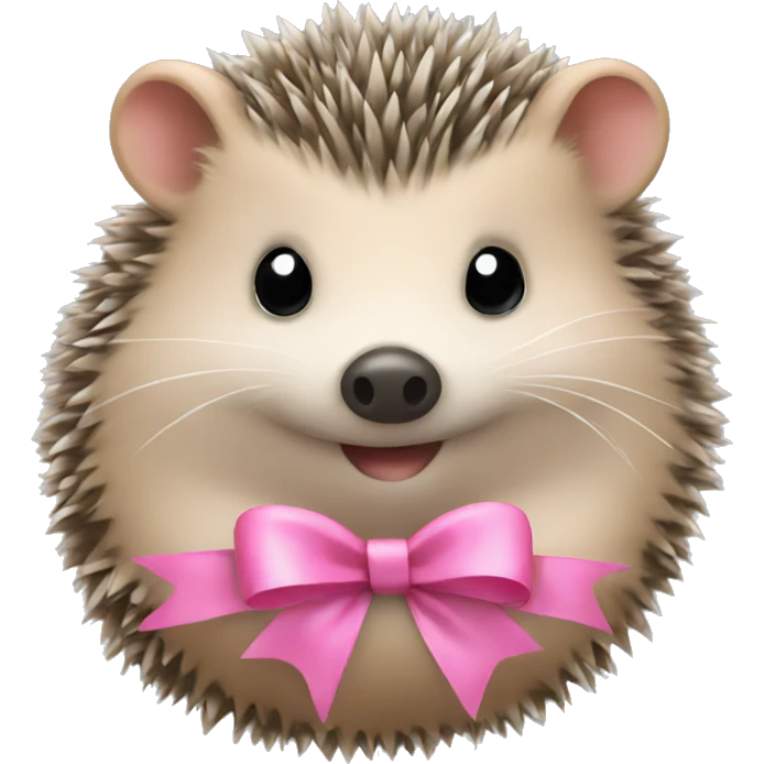hedgehog with a pink bow emoji