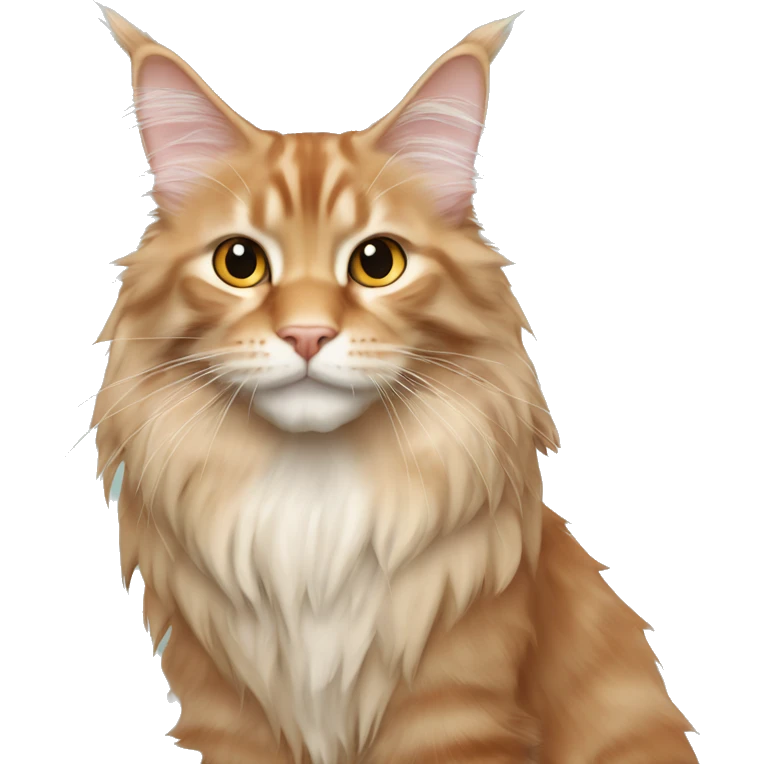 Maine Coon peach color emoji