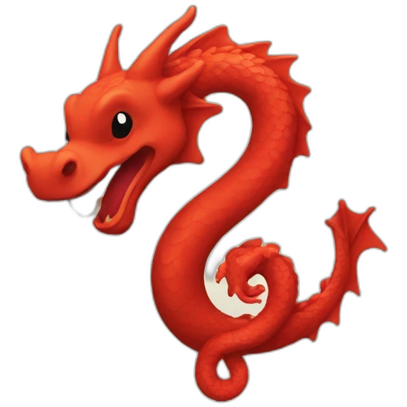 red dragon shaped like ampersand emoji