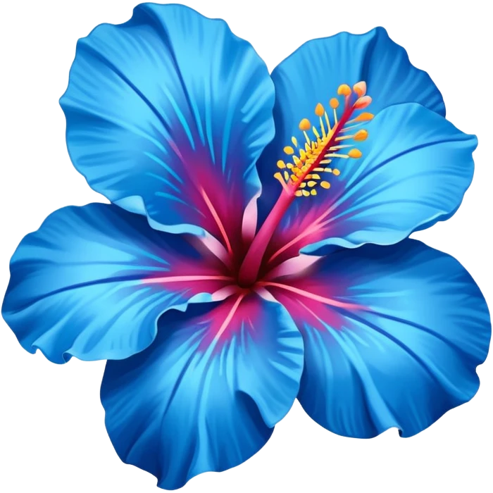 aestetic hawaian flower blue emoji