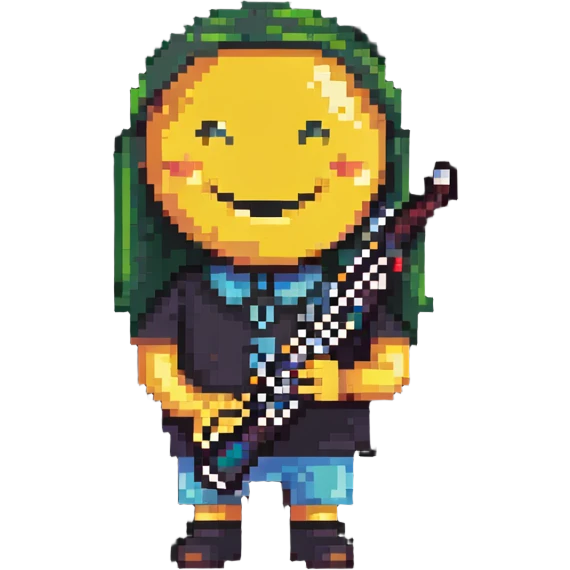 smiling face playing a clarinet emoji
