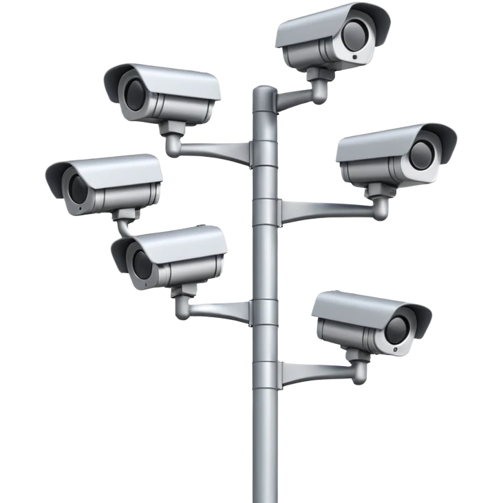 Multiple CCTV cameras on a pole emoji